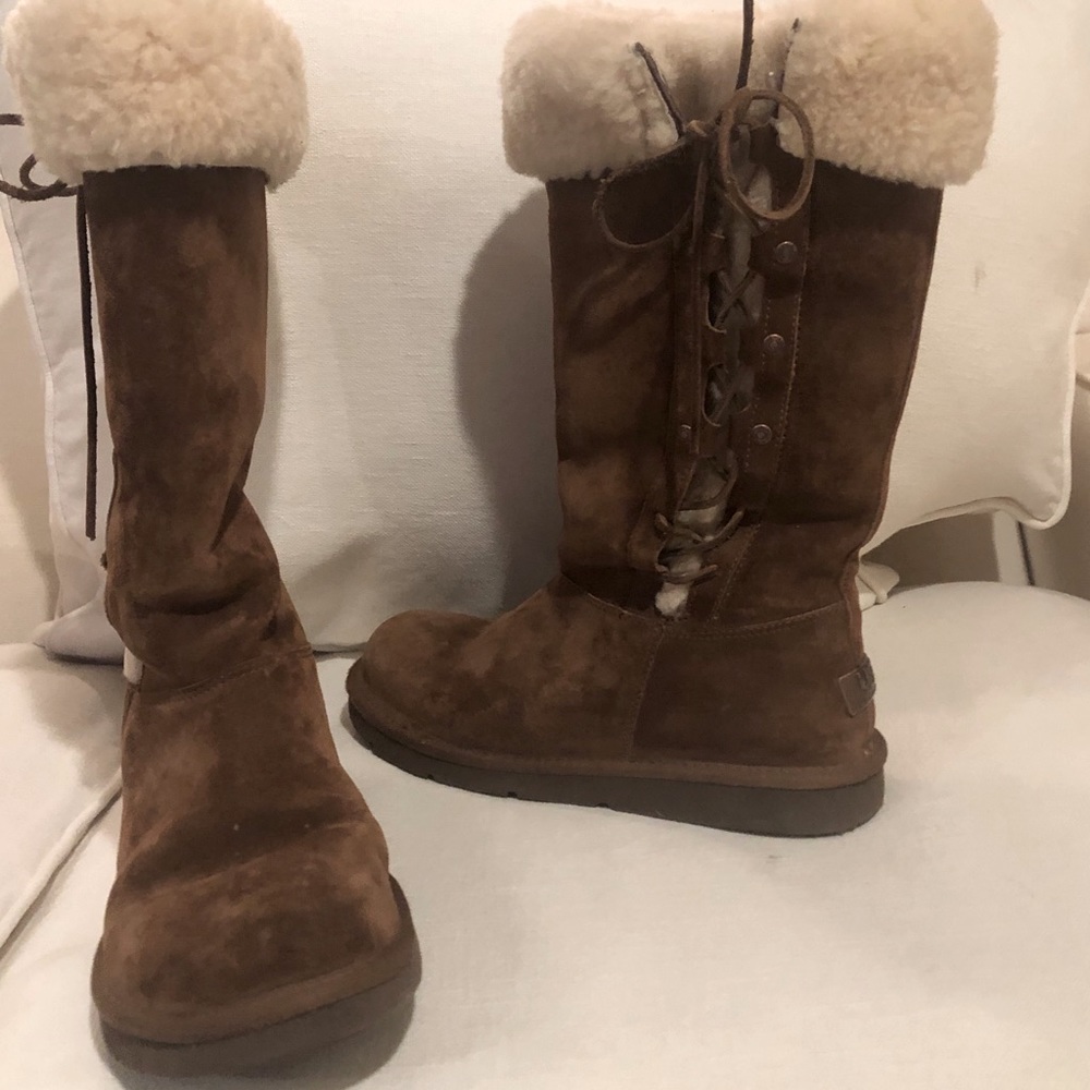 UGG Upside Tall Side Lace Sherpa Boots